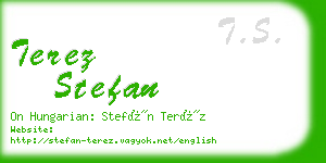 terez stefan business card